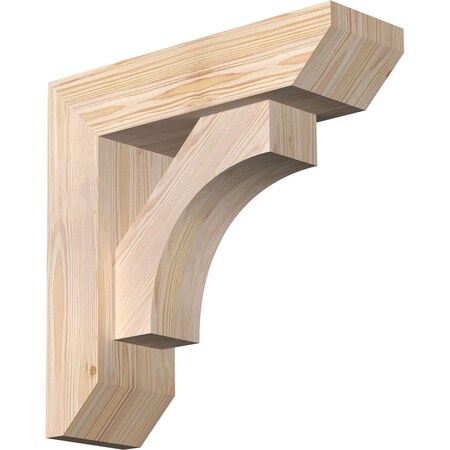 Ekena Millwork Westlake Slat Smooth Bracket w/ Offset Brace, Douglas Fir, 5 1/2"W x 18"D x 18"H BKT0604X18X18WTL06SDF